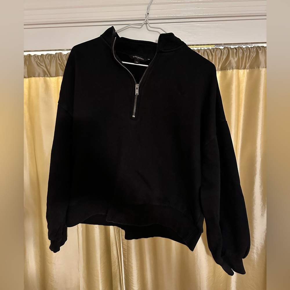 Banana Republic Black Quarter Zip Sweatshirt